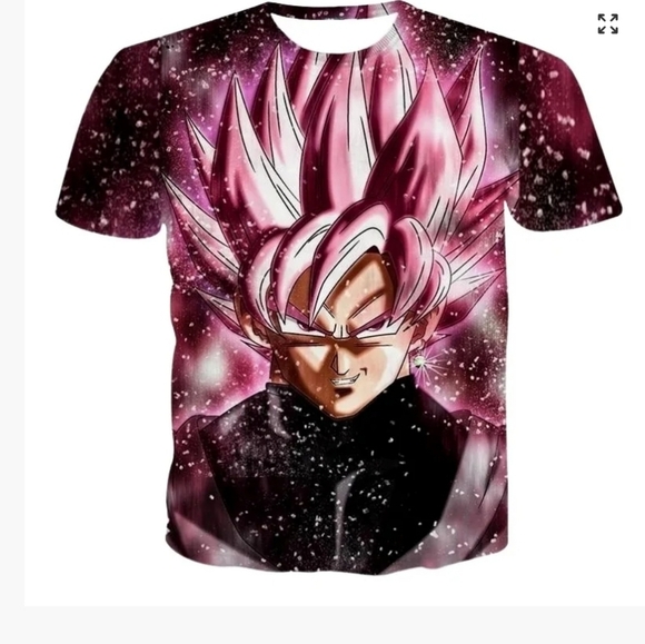 Goku Black Super Saiyan Rose Portrait T-Shirt - Picture 1 of 4